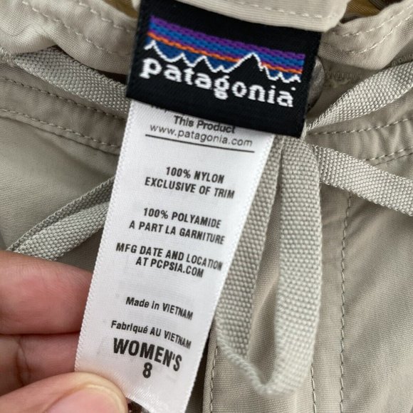 Patagonia sand drawstring hiking pants women's sz 8 - Picture 6 of 10